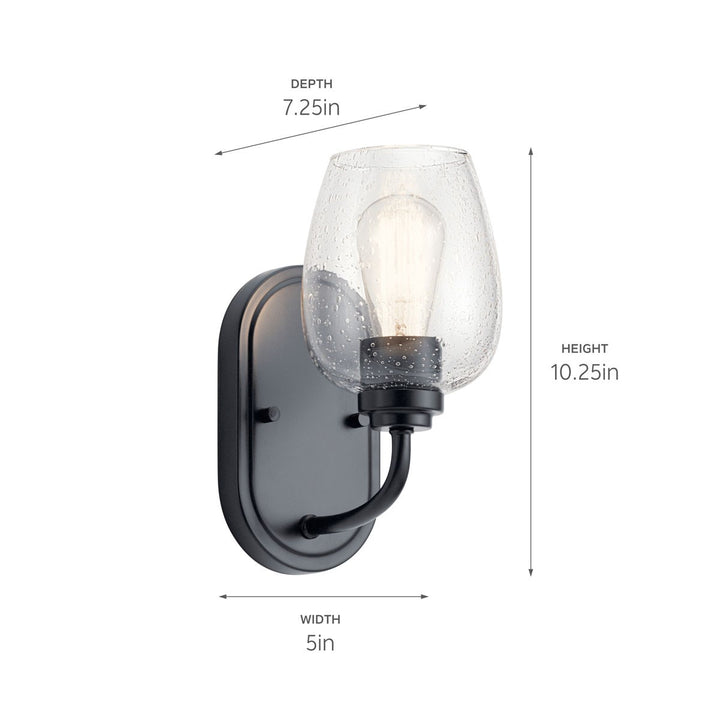 Kichler Canada - 44381BKCS - One Light Wall Sconce - Valserrano - Black