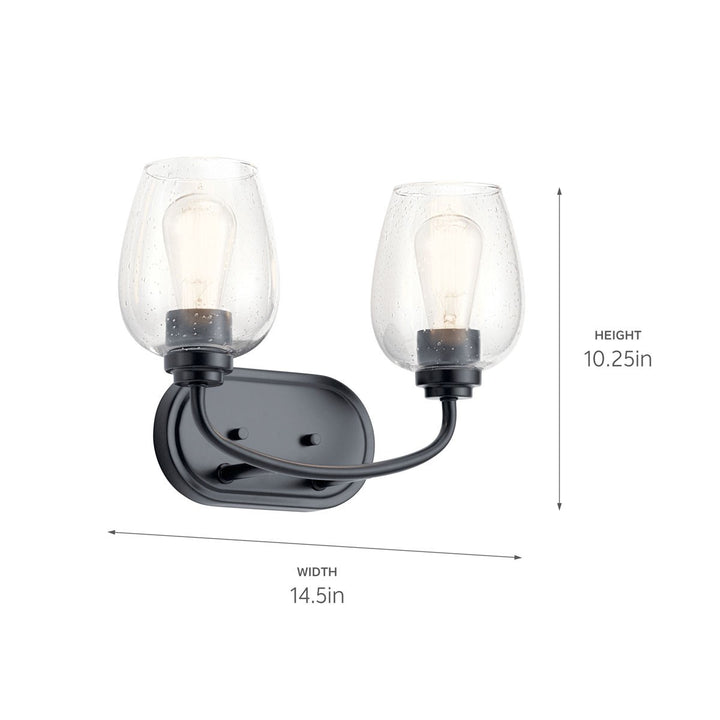 Kichler Canada - 45128BKCS - Two Light Bath - Valserrano - Black