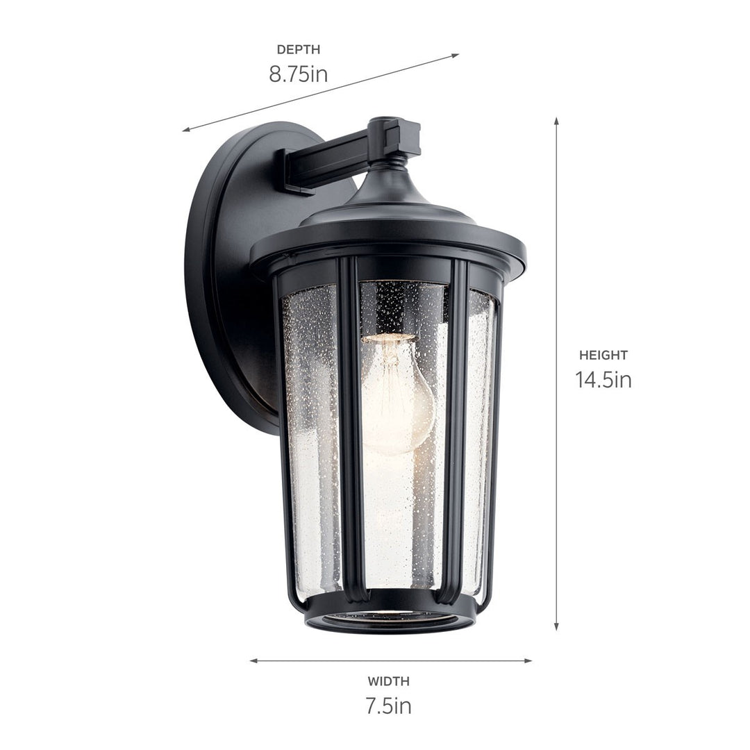 Kichler Canada - 49893BK - One Light Outdoor Wall Mount - Fairfield - Black