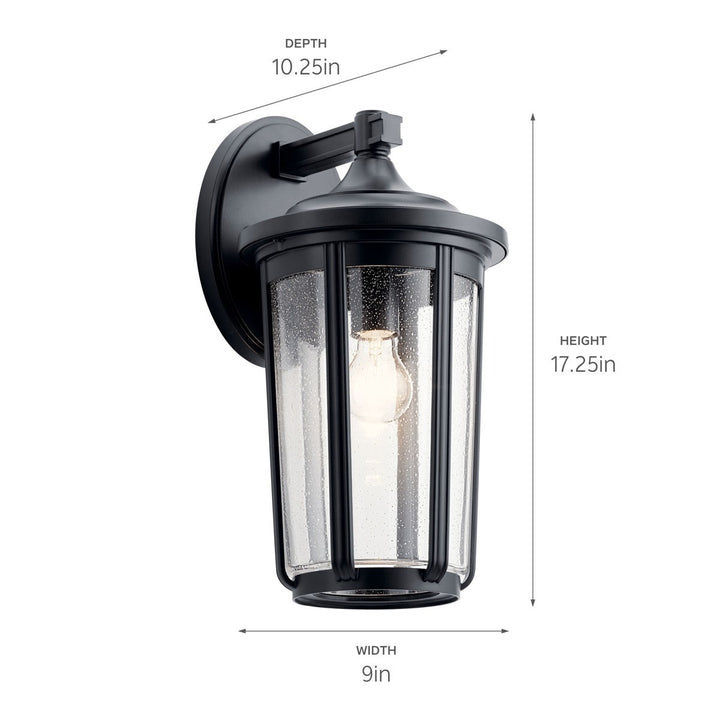 Kichler Canada - 49894BK - One Light Outdoor Wall Mount - Fairfield - Black