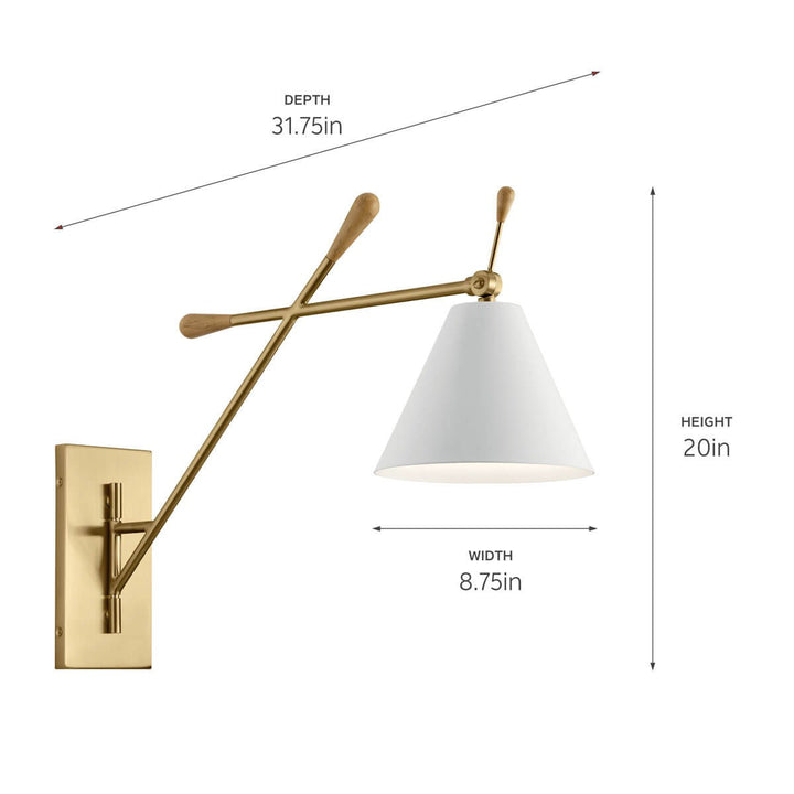 Kichler Canada - 52339CG - One Light Wall Sconce - Finnick - Champagne Gold