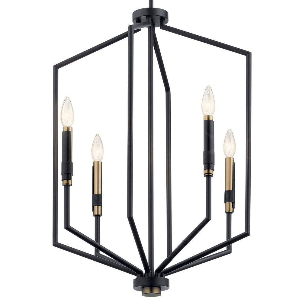Kichler Canada - 52351BK - Four Light Foyer Pendant - Armand - Black