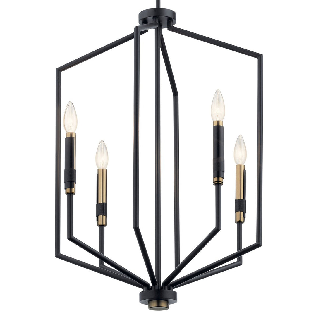 Kichler Canada - 52351BK - Four Light Foyer Pendant - Armand - Black