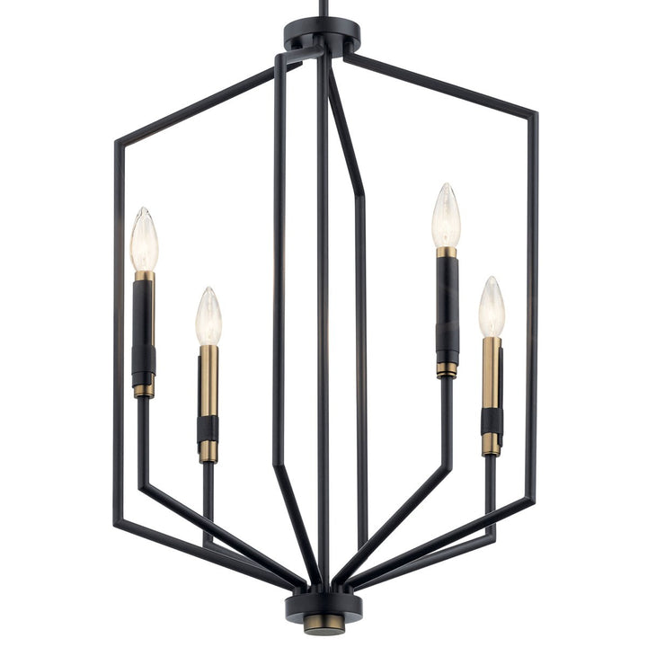 Kichler Canada - 52351BK - Four Light Foyer Pendant - Armand - Black
