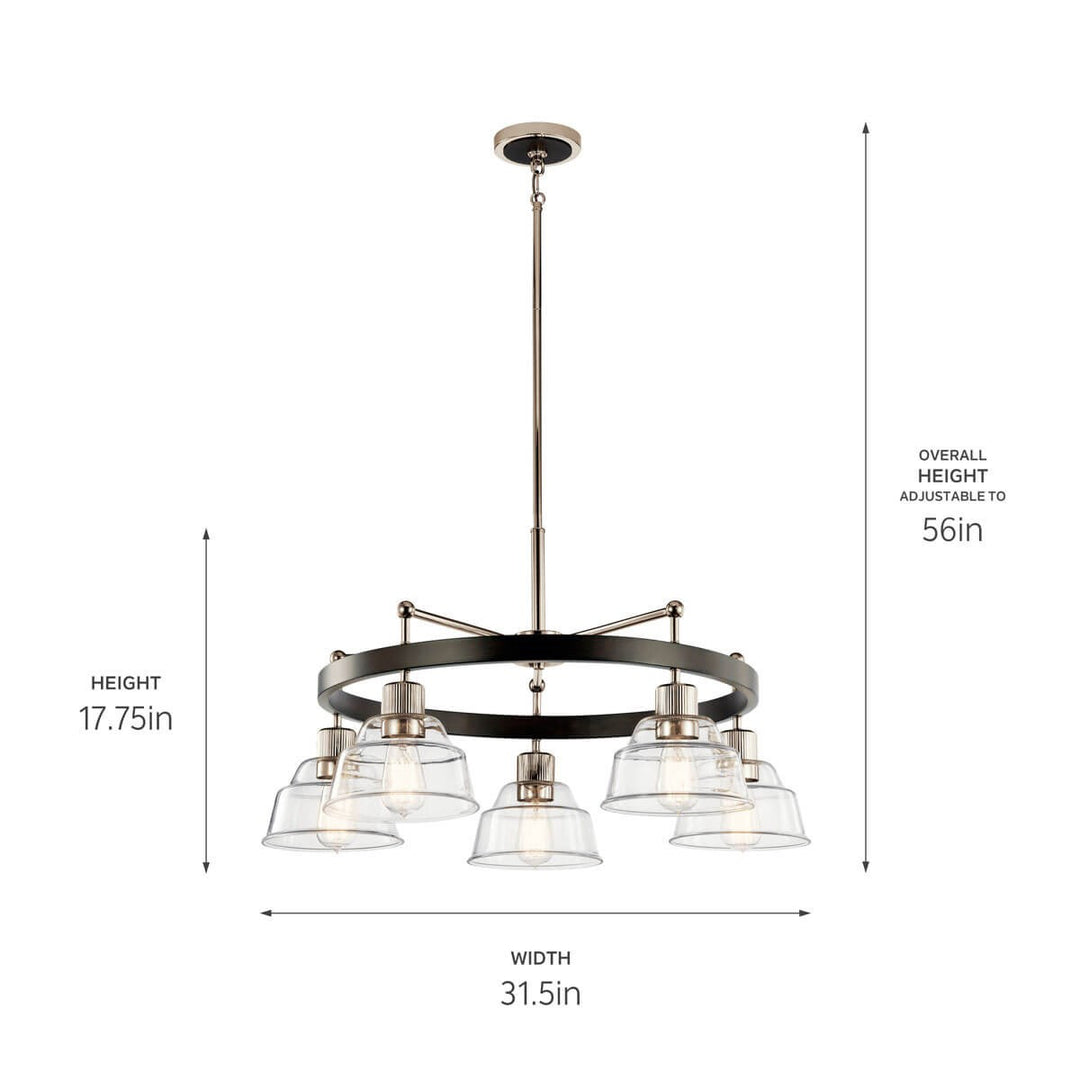 Kichler Canada - 52403PN - Five Light Chandelier - Eastmont - Polished Nickel