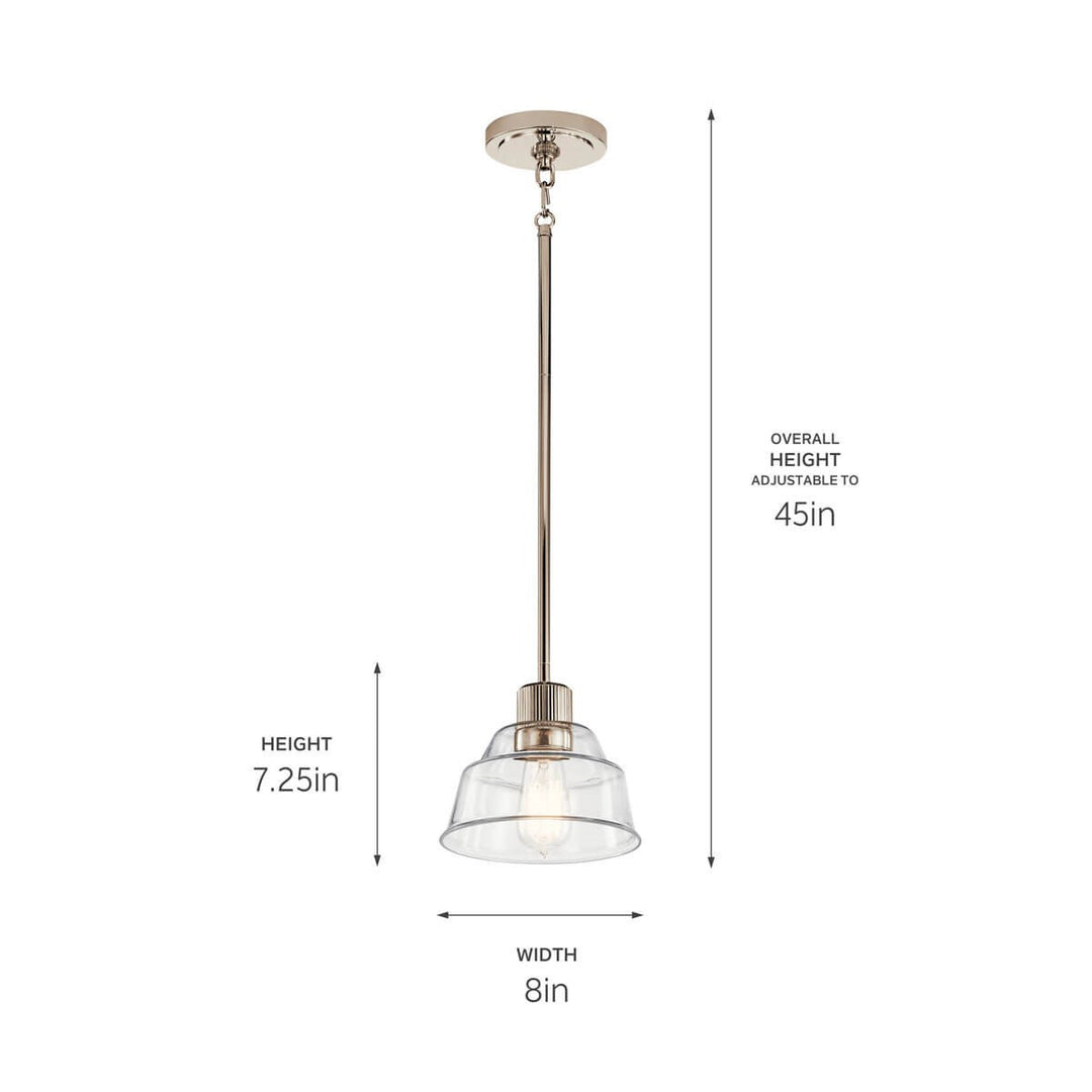 Kichler Canada - 52405PN - One Light Mini Pendant - Eastmont - Polished Nickel