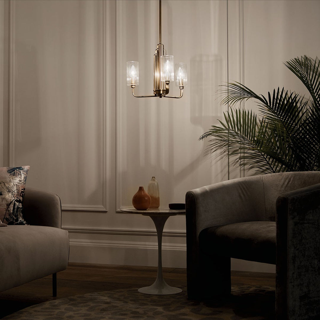 Kichler Canada - 52410BNB - Three Light Chandelier - Kimrose - Brushed Natural Brass