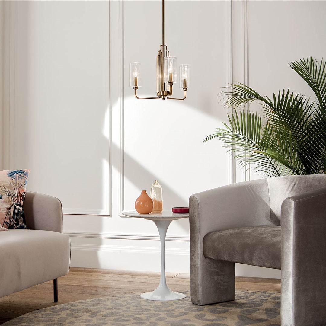 Kichler Canada - 52410BNB - Three Light Chandelier - Kimrose - Brushed Natural Brass