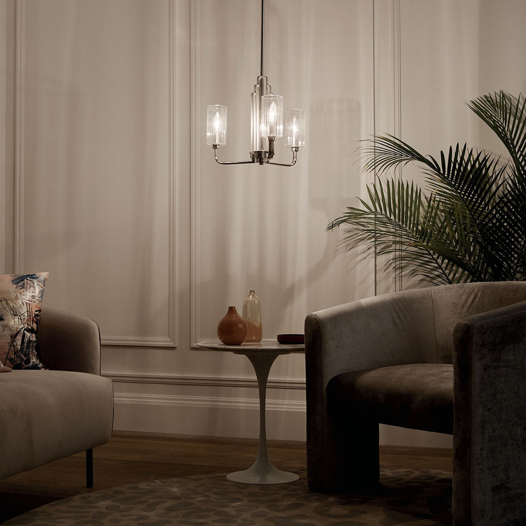 Kichler Canada - 52410PN - Three Light Chandelier - Kimrose - Polished Nickel