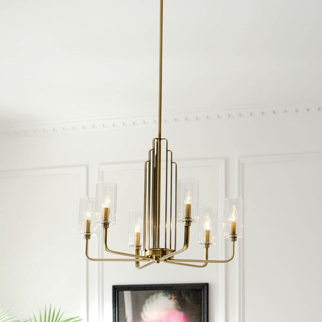Kichler Canada - 52411BNB - Six Light Chandelier - Kimrose - Brushed Natural Brass