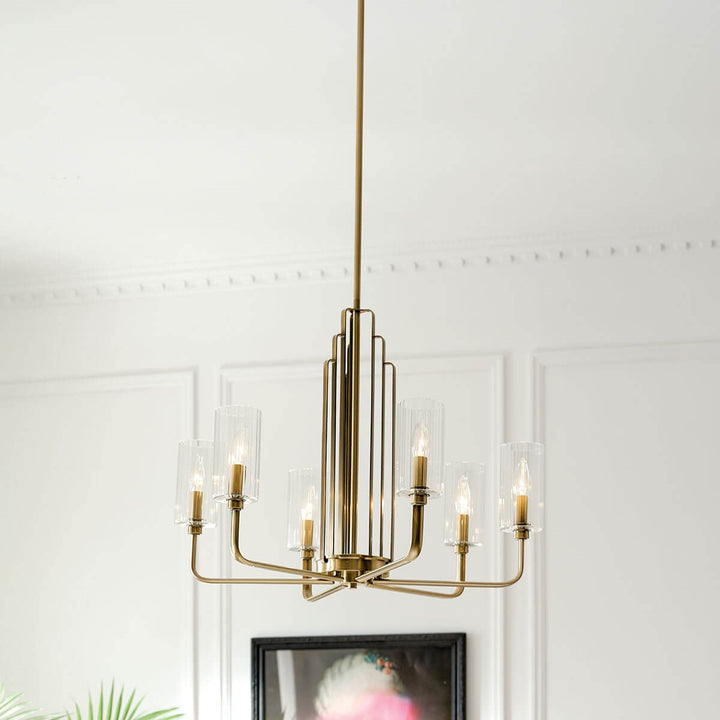 Kichler Canada - 52411BNB - Six Light Chandelier - Kimrose - Brushed Natural Brass
