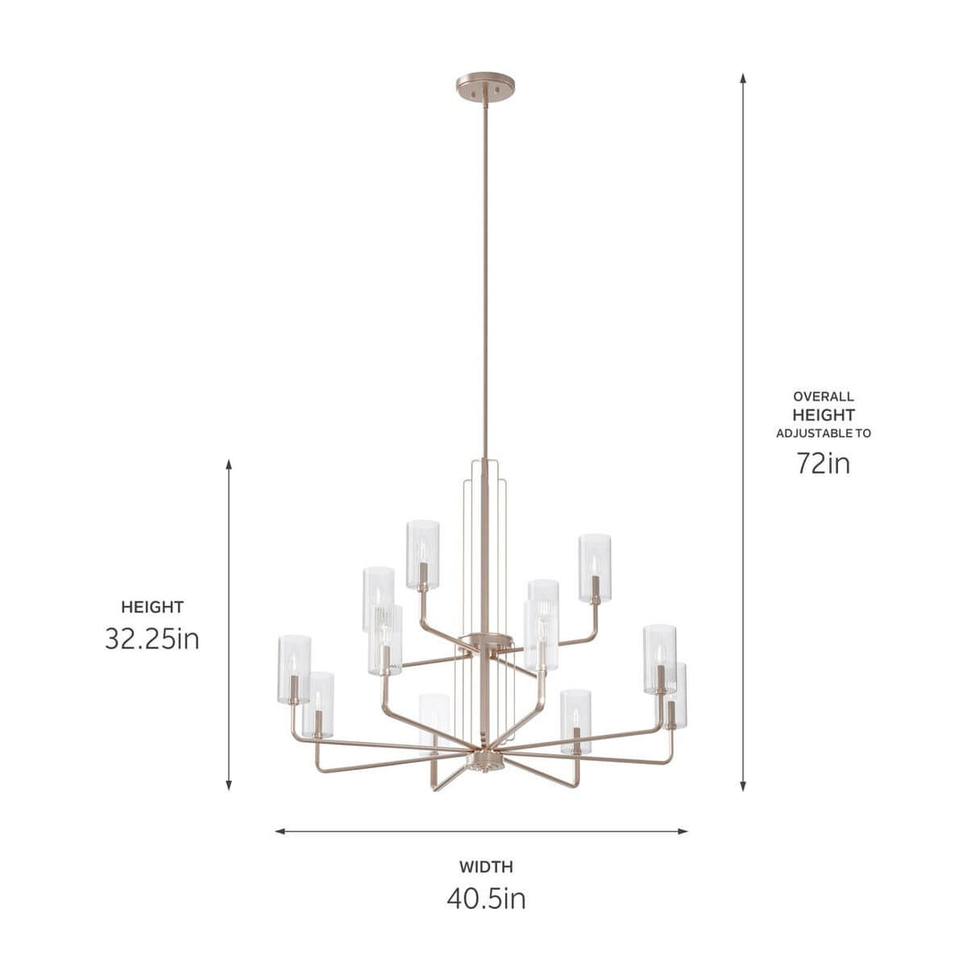 Kichler Canada - 52412PN - 12 Light Chandelier - Kimrose - Polished Nickel