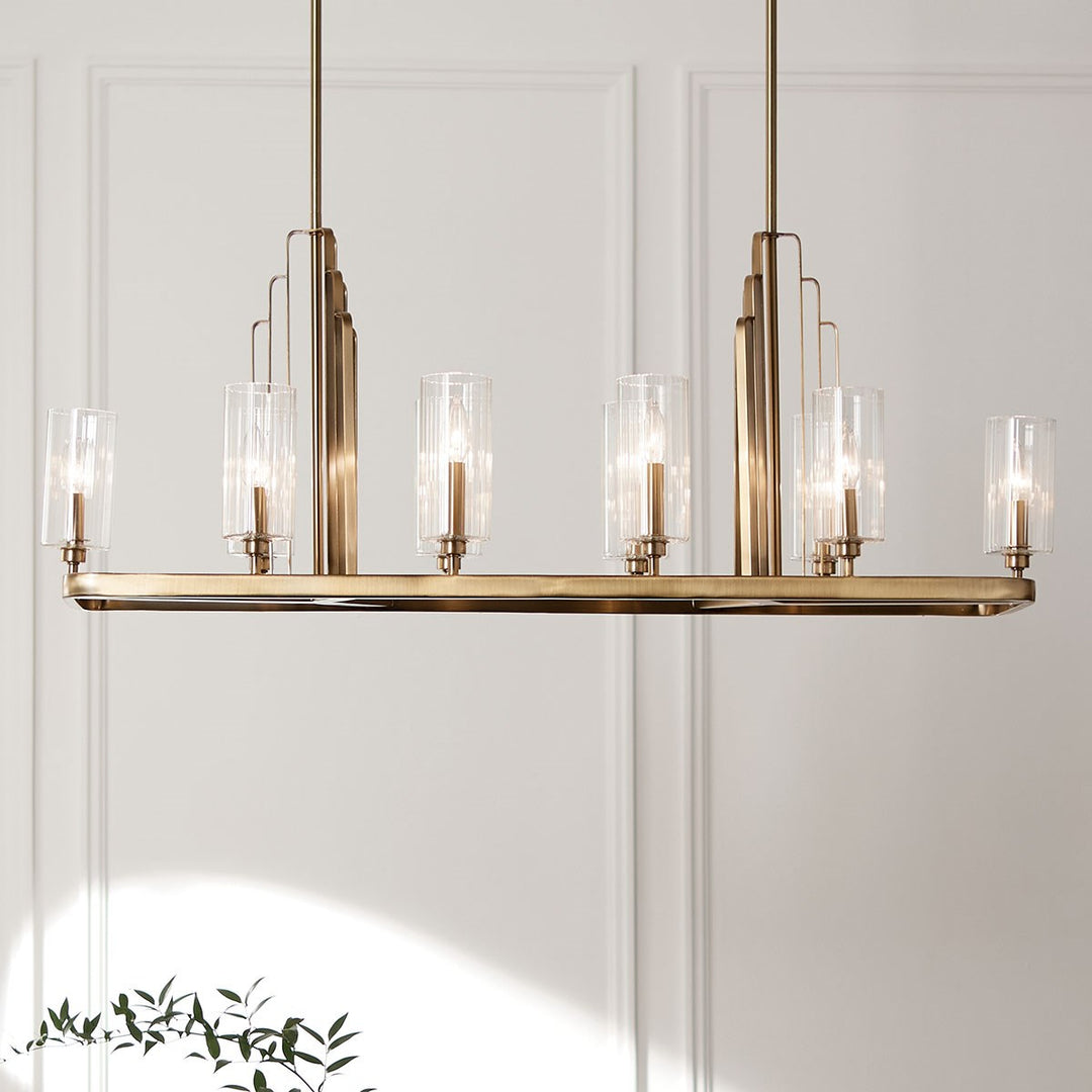 Kichler Canada - 52413BNB - Ten Light Linear Chandelier - Kimrose - Brushed Natural Brass