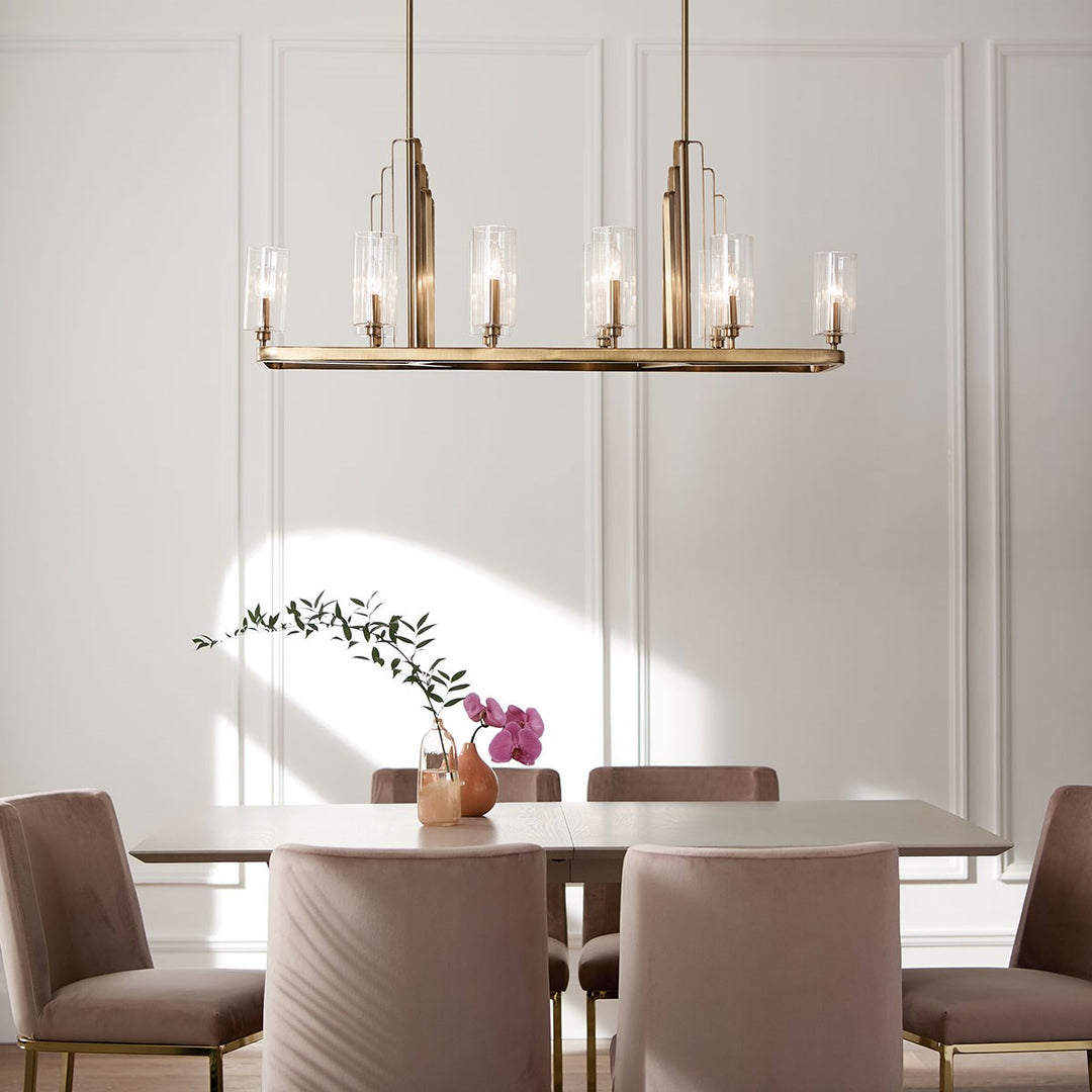 Kichler Canada - 52413BNB - Ten Light Linear Chandelier - Kimrose - Brushed Natural Brass