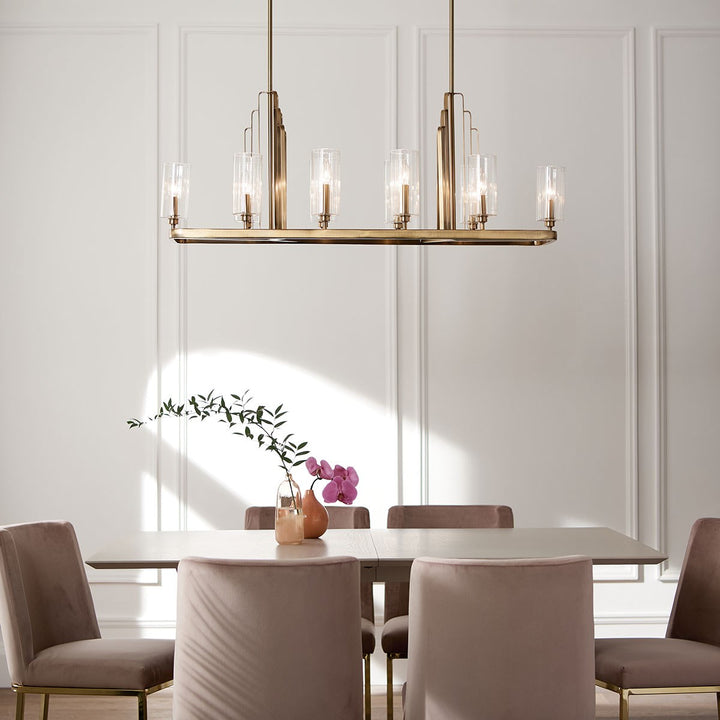 Kichler Canada - 52413BNB - Ten Light Linear Chandelier - Kimrose - Brushed Natural Brass