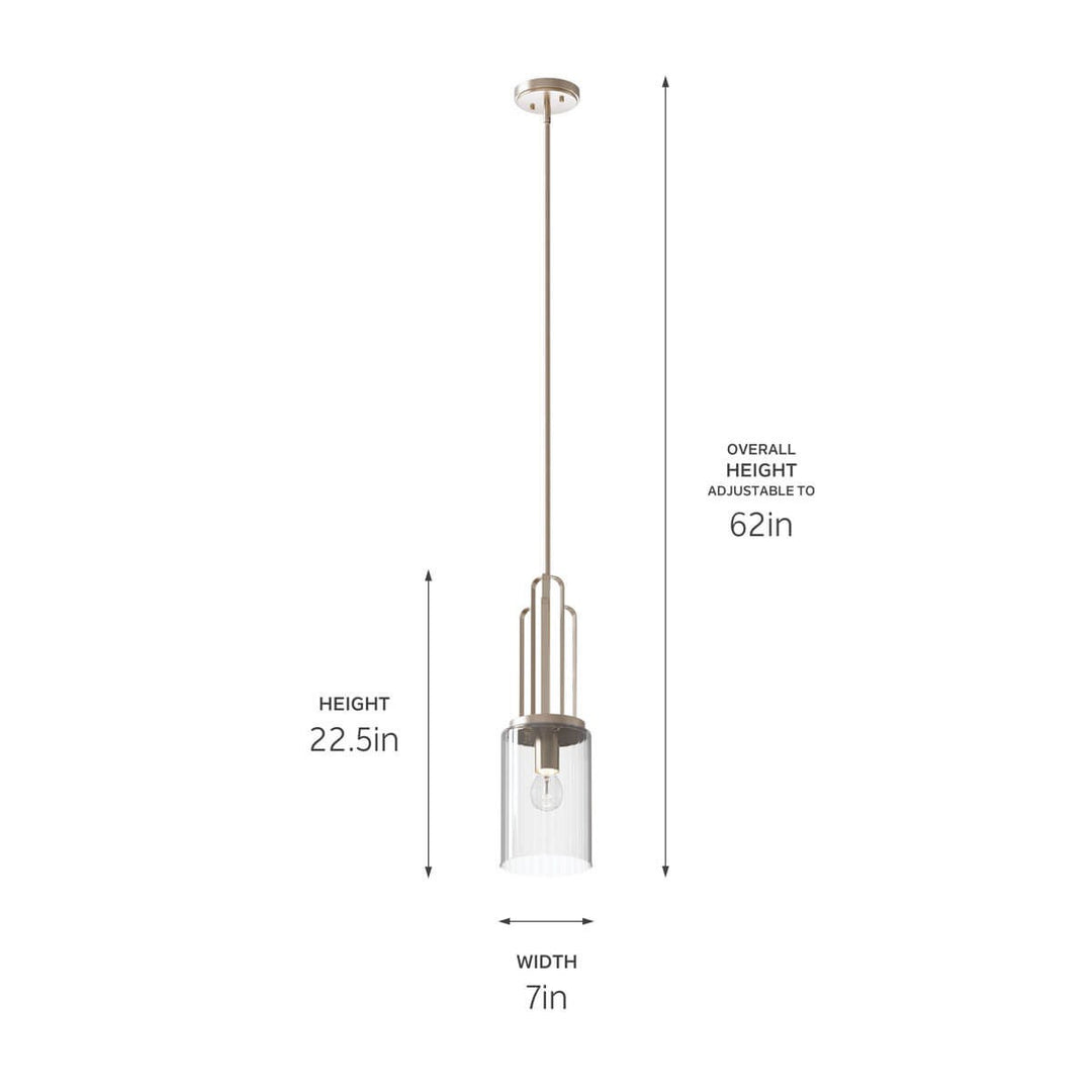 Kichler Canada - 52414PN - One Light Mini Pendant - Kimrose - Polished Nickel