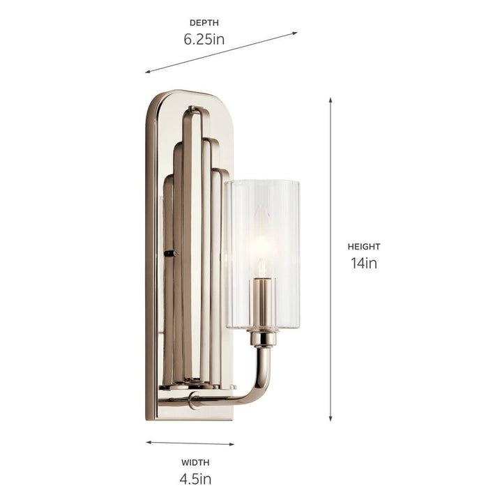 Kichler Canada - 52415PN - One Light Wall Sconce - Kimrose - Polished Nickel
