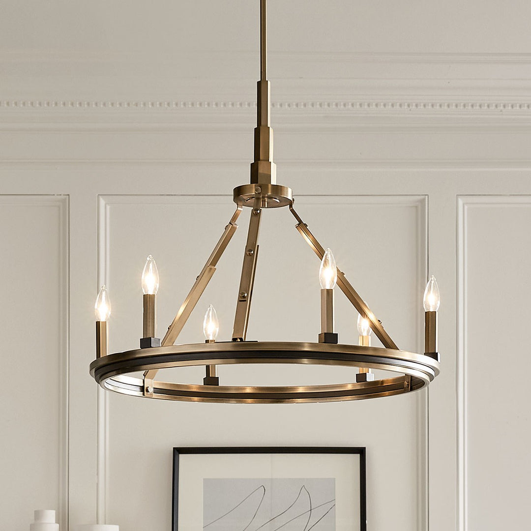 Kichler Canada - 52420BNB - Six Light Chandelier - Emmala - Brushed Natural Brass