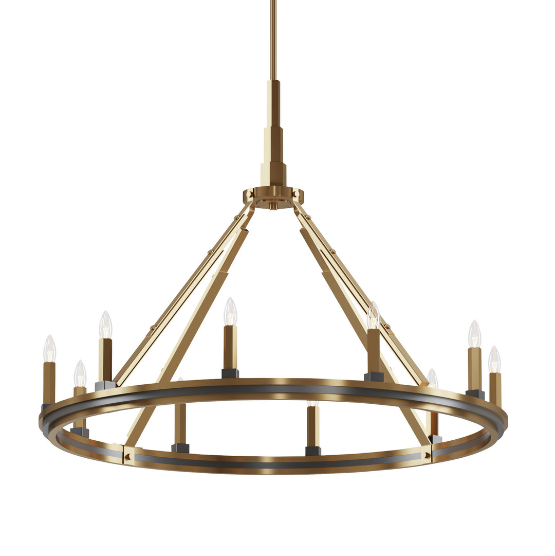 Kichler Canada - 52421BNB - Ten Light Chandelier - Emmala - Brushed Natural Brass