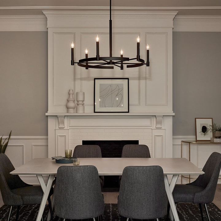 Kichler Canada - 52427BK - Six Light Chandelier - Tolani - Black