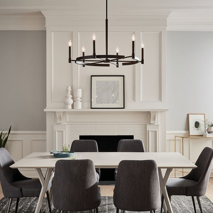 Kichler Canada - 52427BK - Six Light Chandelier - Tolani - Black