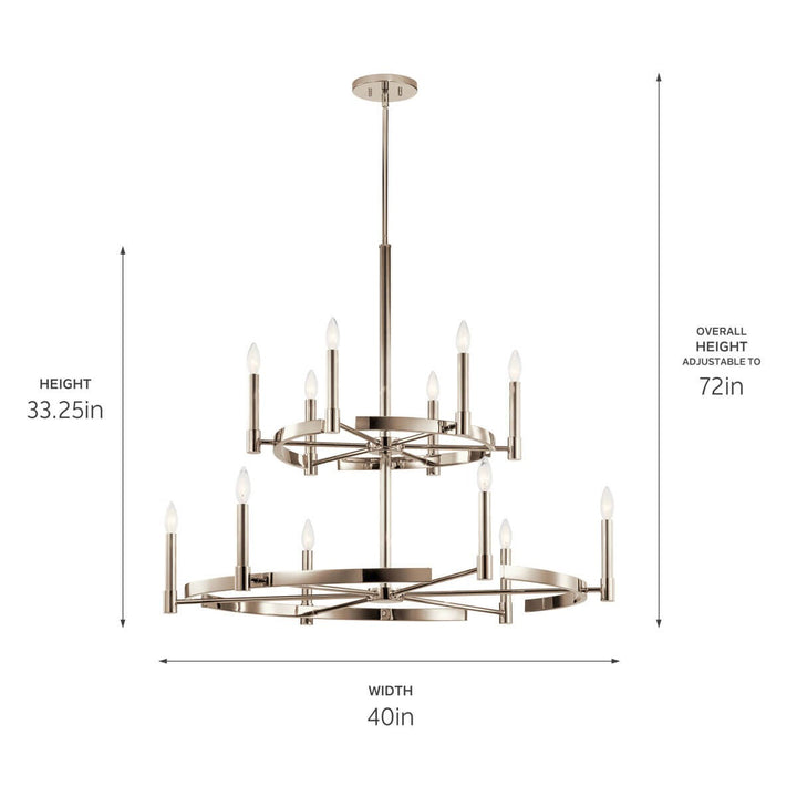 Kichler Canada - 52428PN - 12 Light Chandelier - Tolani - Polished Nickel