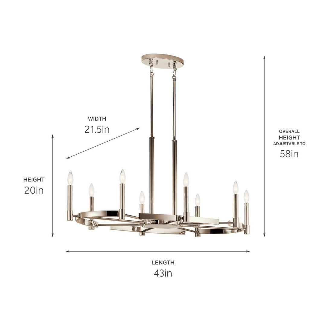 Kichler Canada - 52429PN - Eight Light Chandelier - Tolani - Polished Nickel