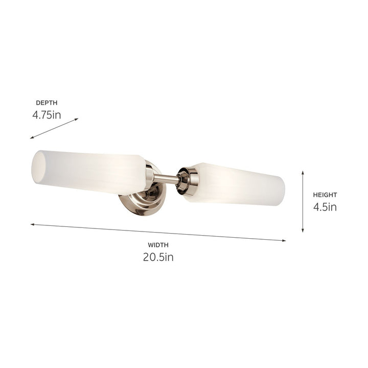 Kichler Canada - 55074PN - Two Light Wall Sconce - Truby - Polished Nickel