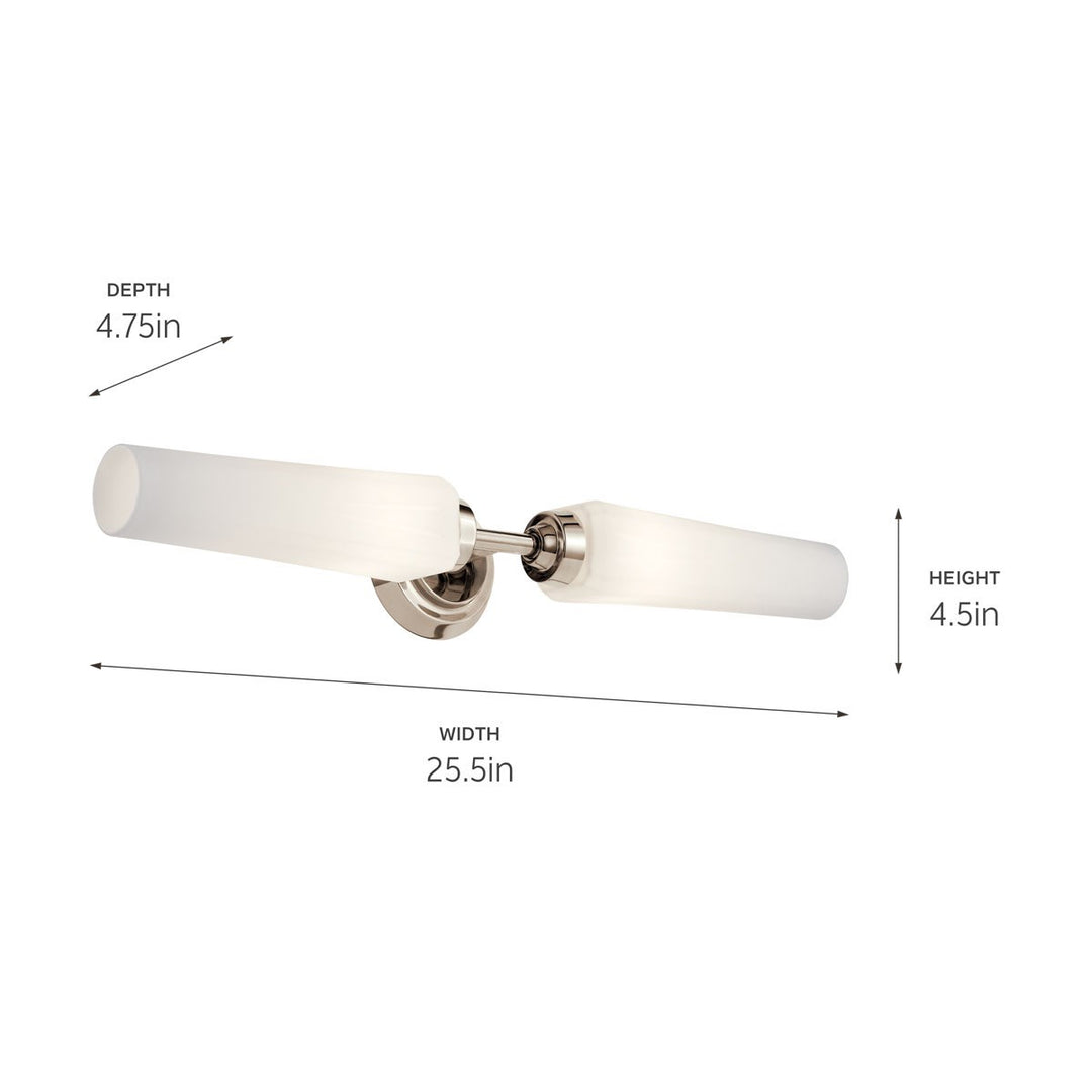 Kichler Canada - 55075PN - Two Light Bath - Truby - Polished Nickel