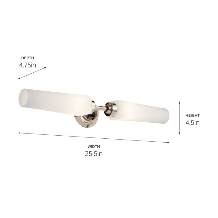 Kichler Canada - 55075PN - Two Light Bath - Truby - Polished Nickel