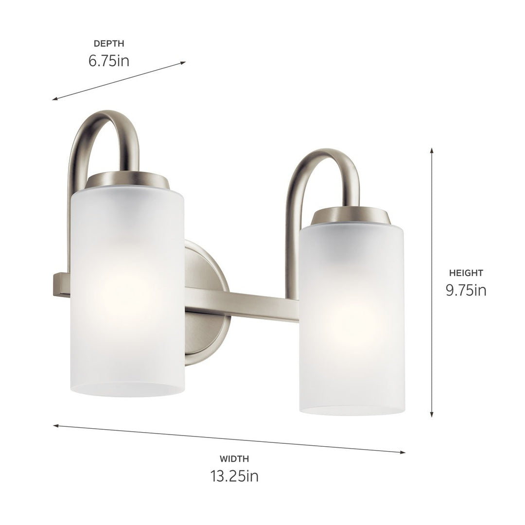 Kichler Canada - 55086NI - Two Light Bath - Kennewick - Brushed Nickel