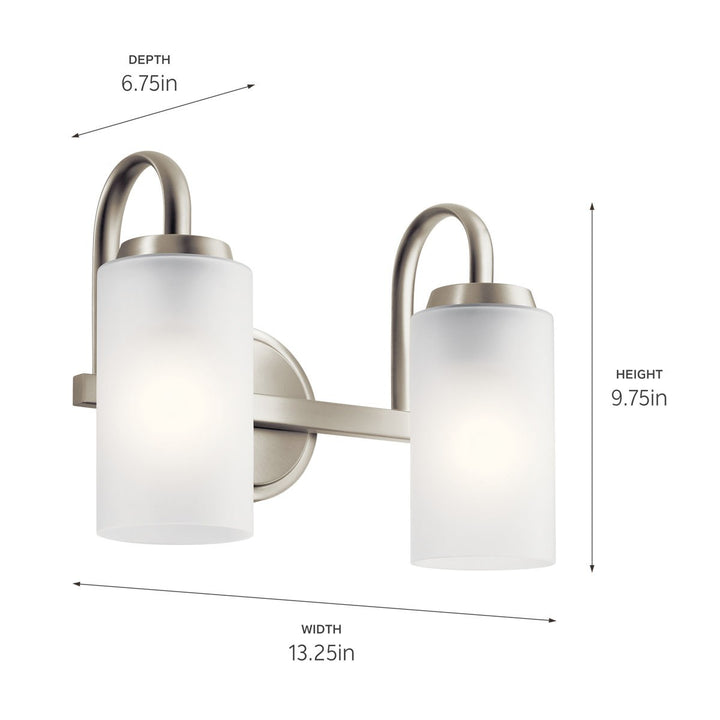Kichler Canada - 55086NI - Two Light Bath - Kennewick - Brushed Nickel
