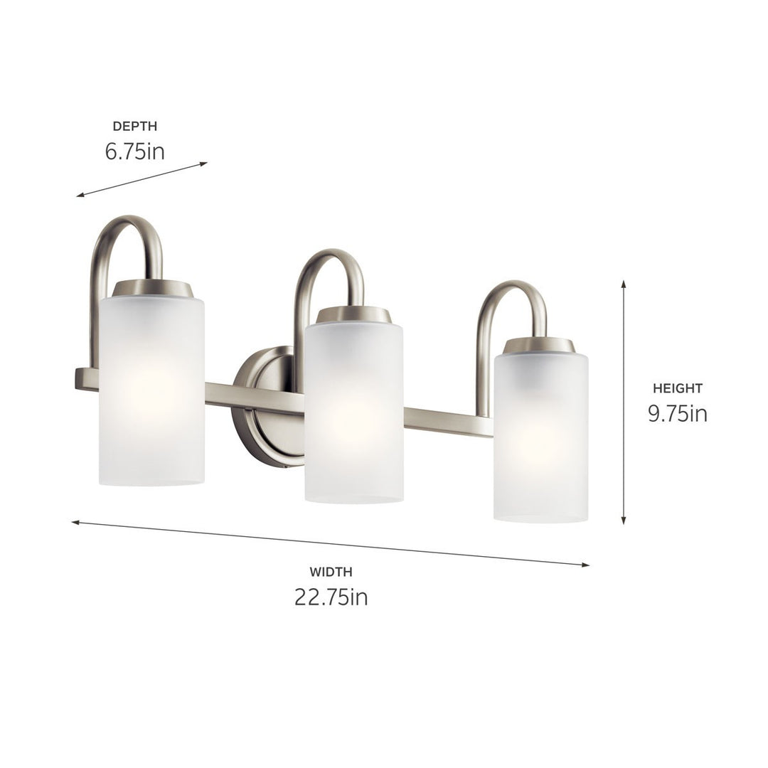 Kichler Canada - 55087NI - Three Light Bath - Kennewick - Brushed Nickel