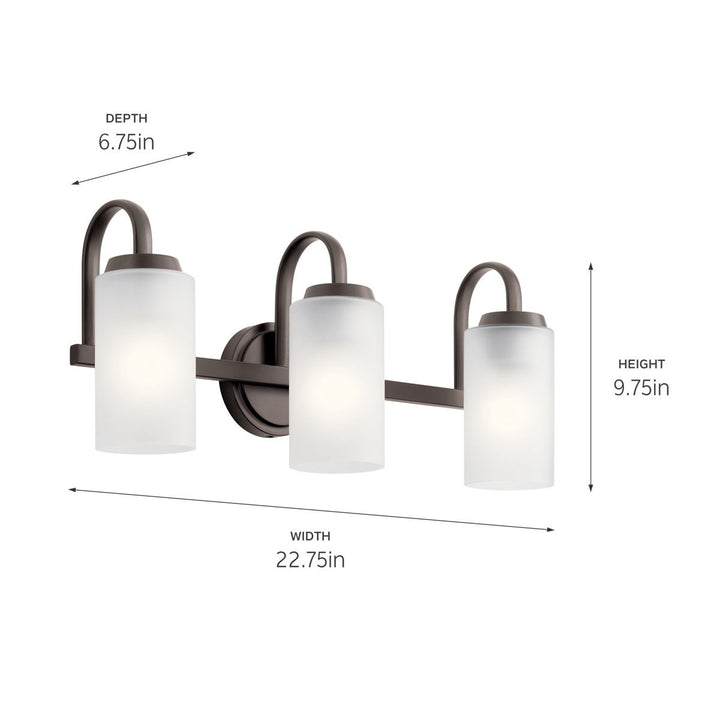 Kichler Canada - 55087OZ - Three Light Bath - Kennewick - Olde Bronze