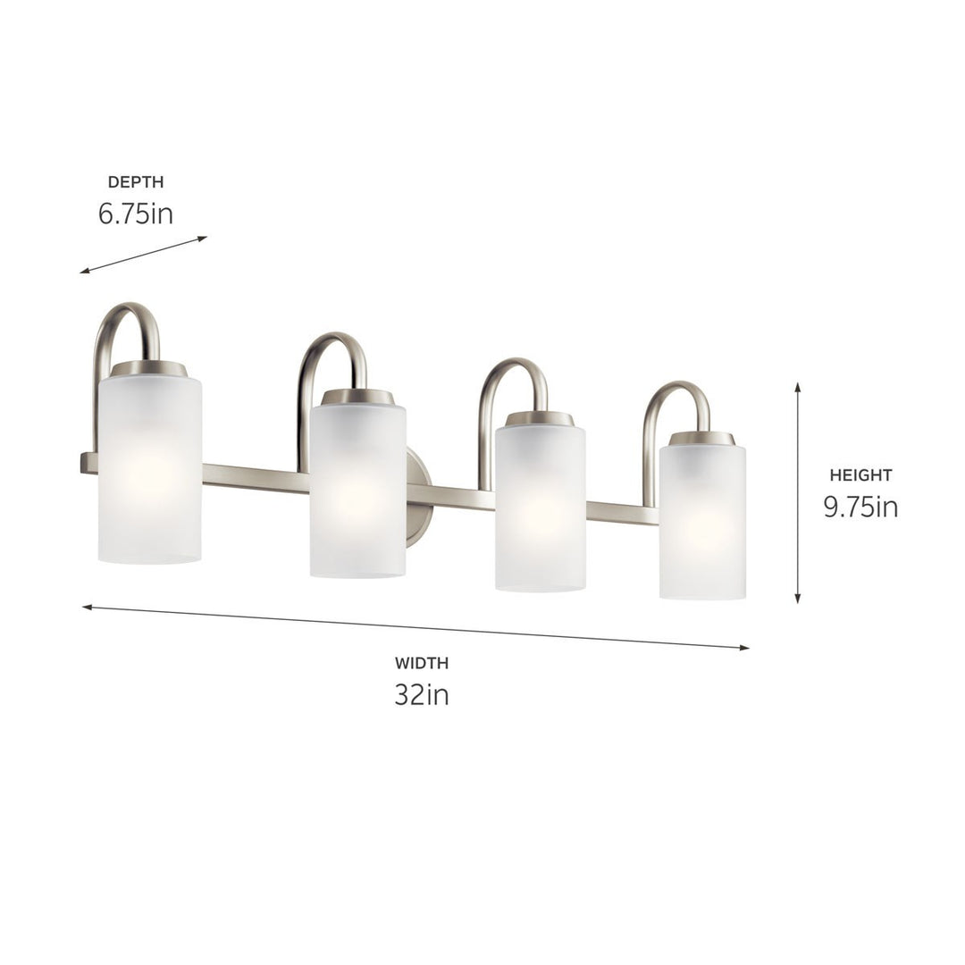 Kichler Canada - 55088NI - Four Light Bath - Kennewick - Brushed Nickel