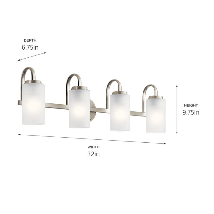 Kichler Canada - 55088NI - Four Light Bath - Kennewick - Brushed Nickel