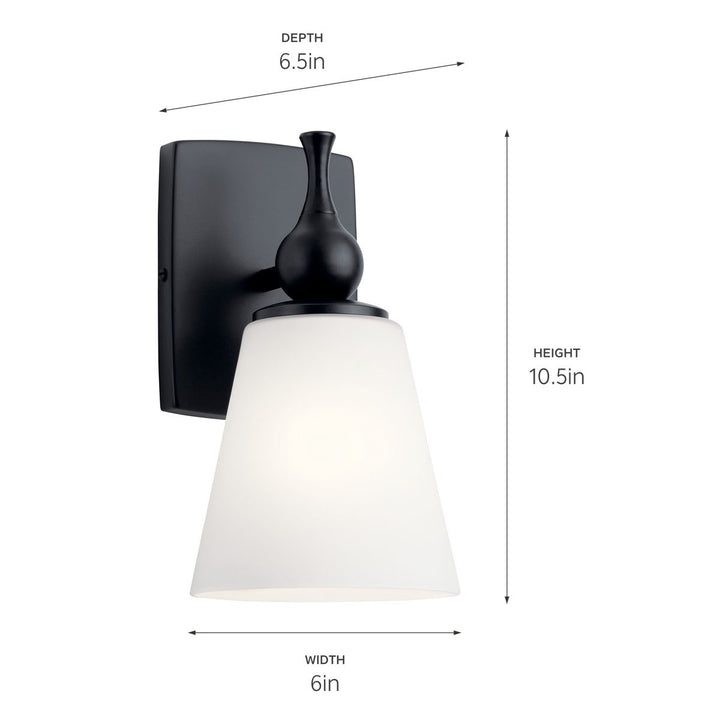 Kichler Canada - 55090BK - One Light Wall Sconce - Cosabella - Polished Nickel