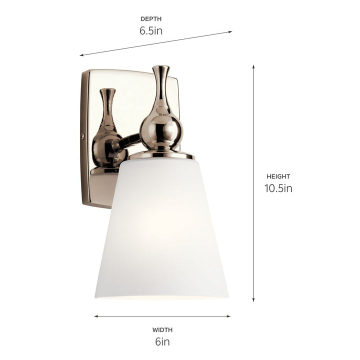Kichler Canada - 55090PN - One Light Wall Sconce - Cosabella - Polished Nickel