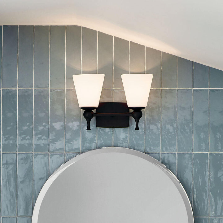 Kichler Canada - 55091BK - Two Light Bath - Cosabella - Black