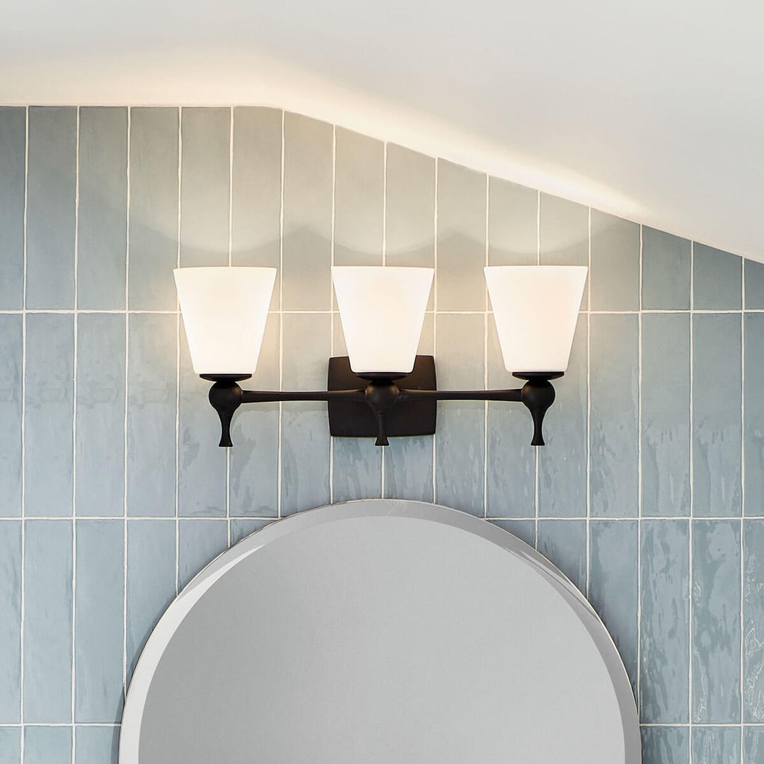 Kichler Canada - 55092BK - Three Light Bath - Cosabella - Black
