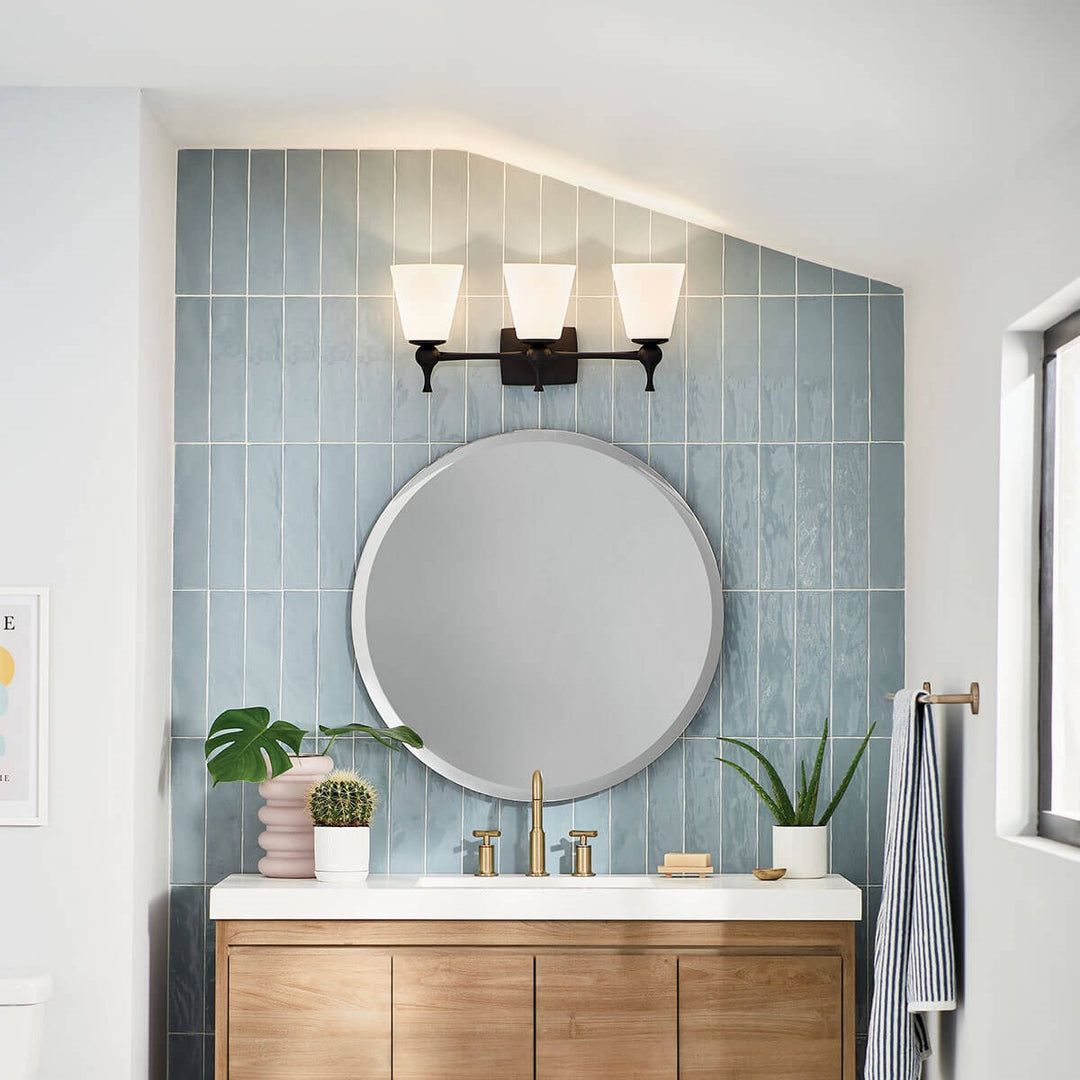 Kichler Canada - 55092BK - Three Light Bath - Cosabella - Black