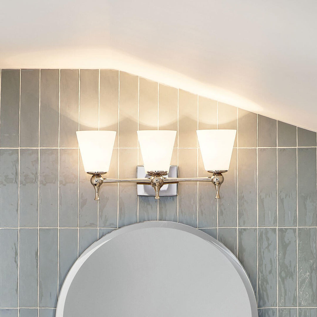 Kichler Canada - 55092PN - Three Light Bath - Cosabella - Polished Nickel