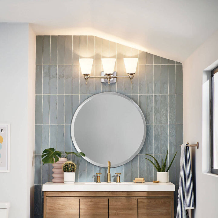Kichler Canada - 55092PN - Three Light Bath - Cosabella - Polished Nickel