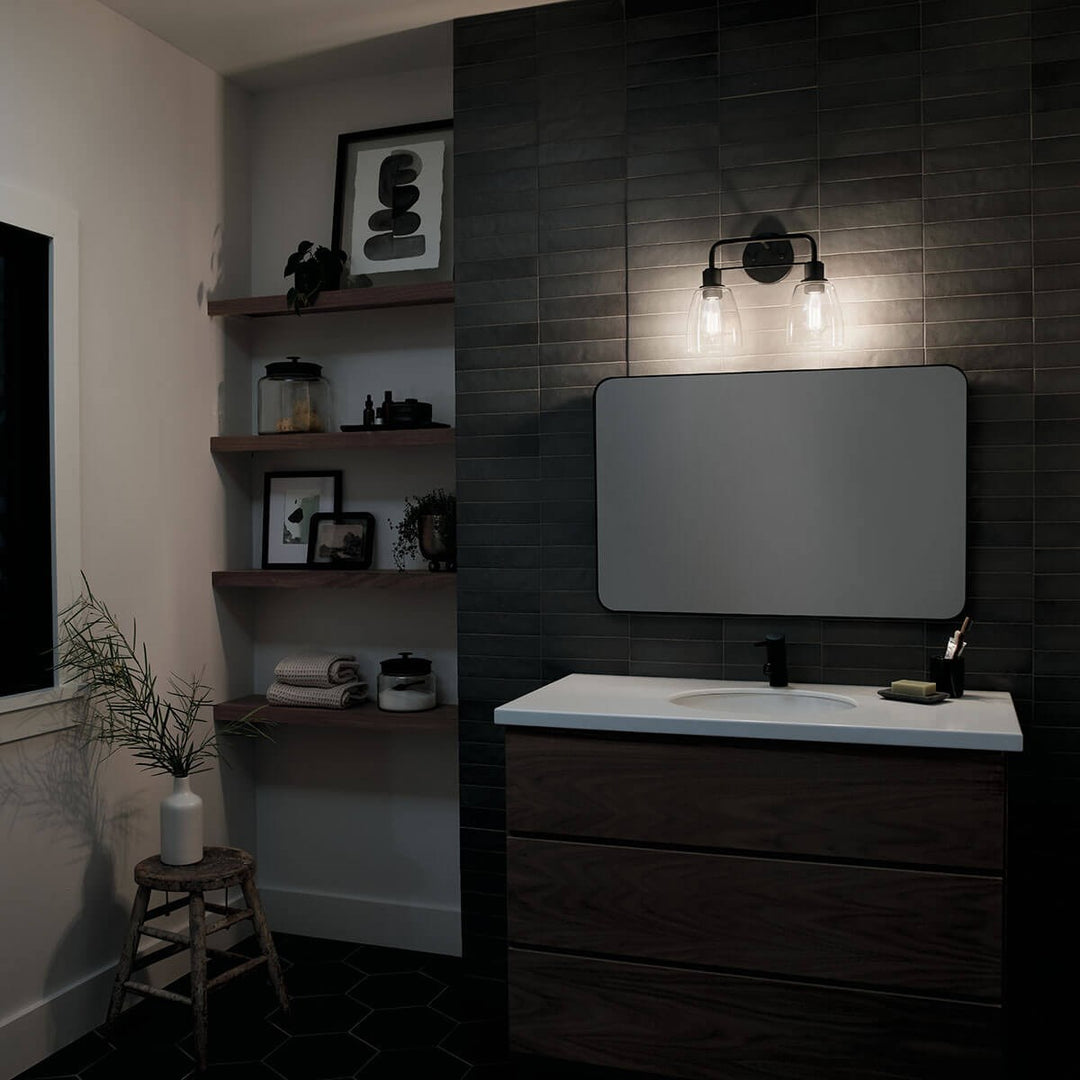 Kichler Canada - 55101BK - Two Light Bath - Meller - Black