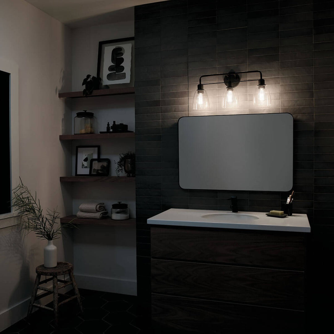 Kichler Canada - 55102BK - Three Light Bath - Meller - Black