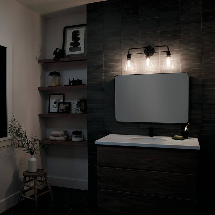 Kichler Canada - 55102BK - Three Light Bath - Meller - Black