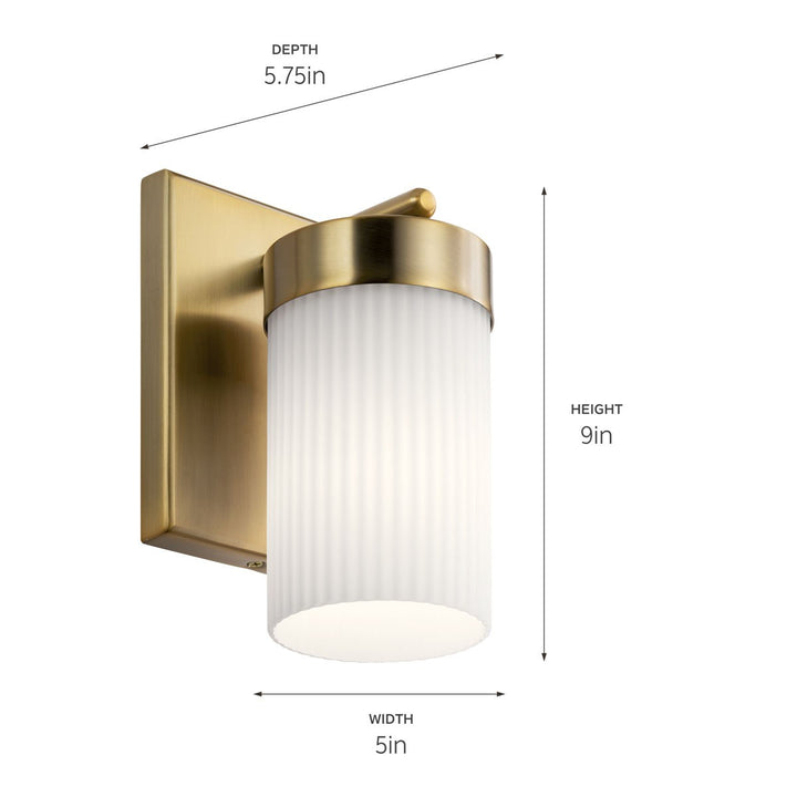 Kichler Canada - 55110BNB - One Light Wall Sconce - Ciona - Brushed Natural Brass