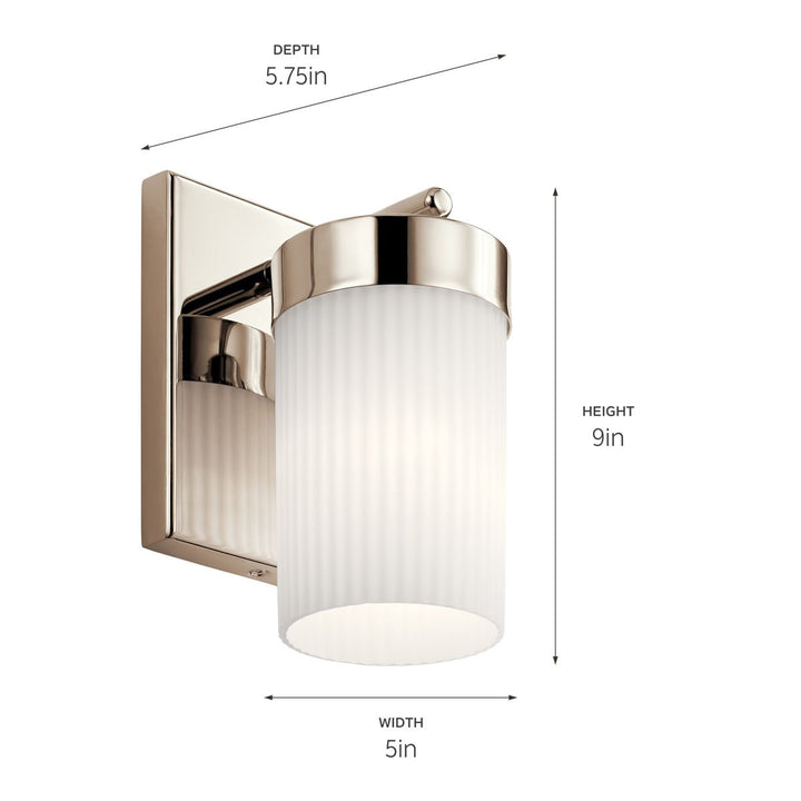 Kichler Canada - 55110PN - One Light Wall Sconce - Ciona - Polished Nickel