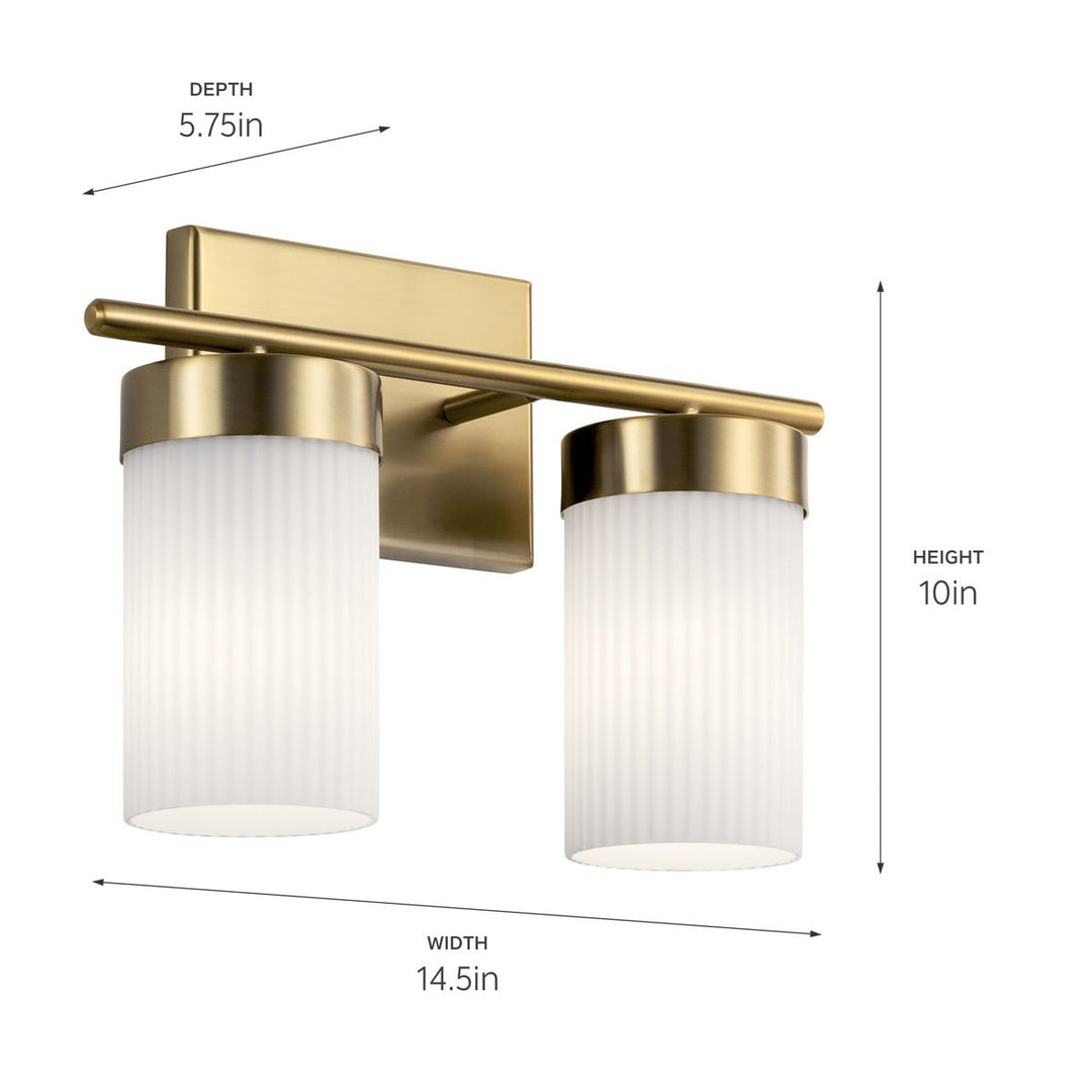 Kichler Canada - 55111BNB - Two Light Bath - Ciona - Brushed Natural Brass