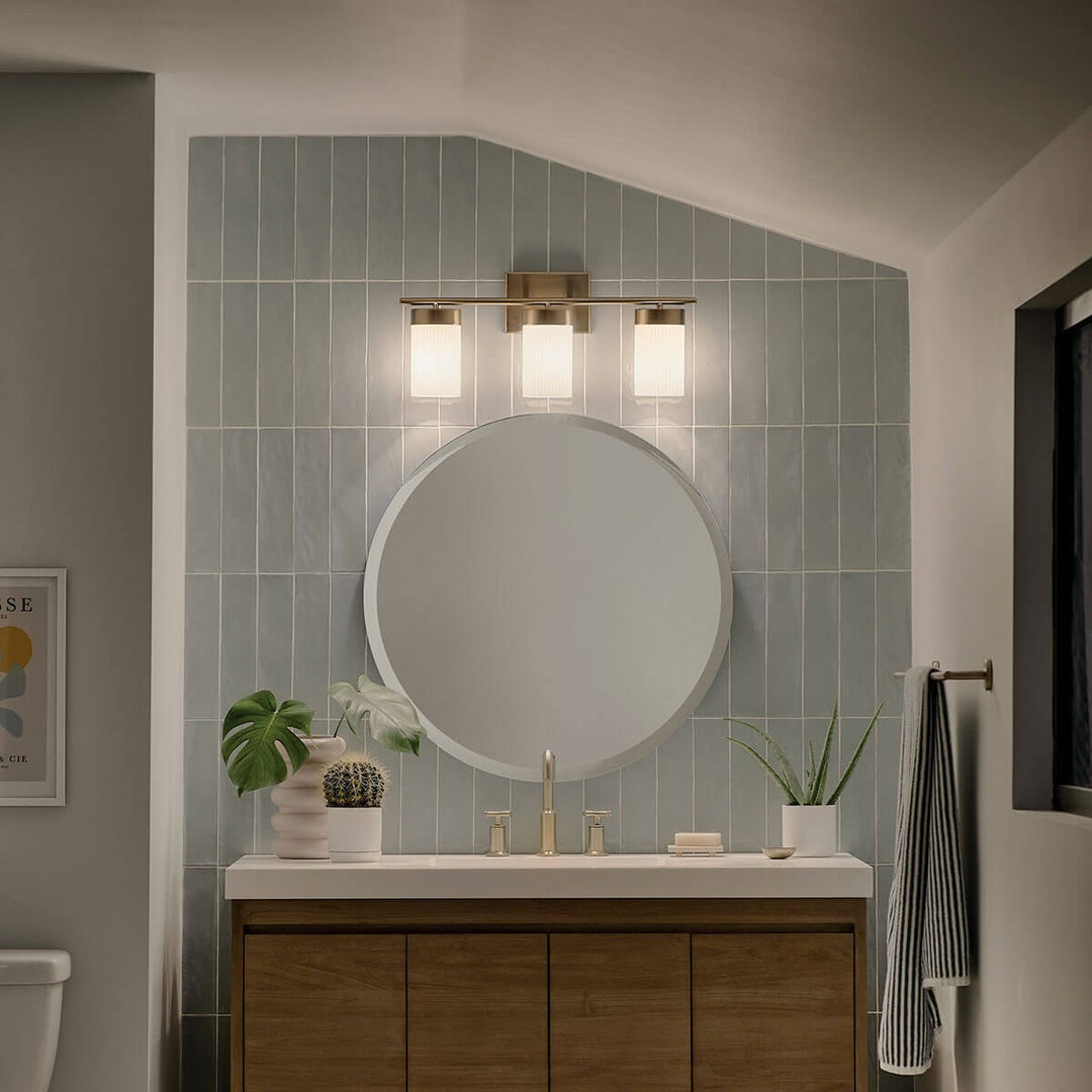 Kichler Canada - 55112BNB - Three Light Bath - Ciona - Brushed Natural Brass